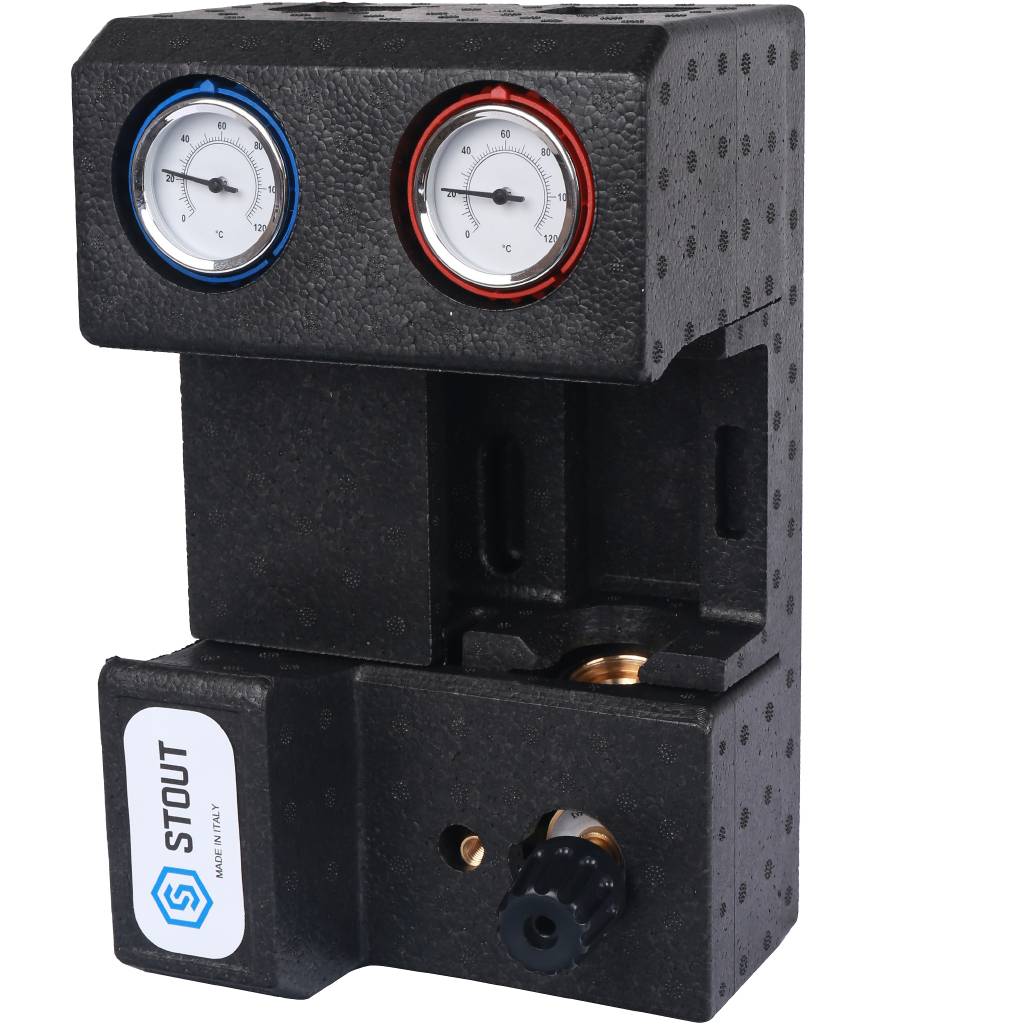 STOUT SDG-0007 Насосная группа с 3-х ходовым приводным смесителем 3/4" без насоса SDG-0007-002001