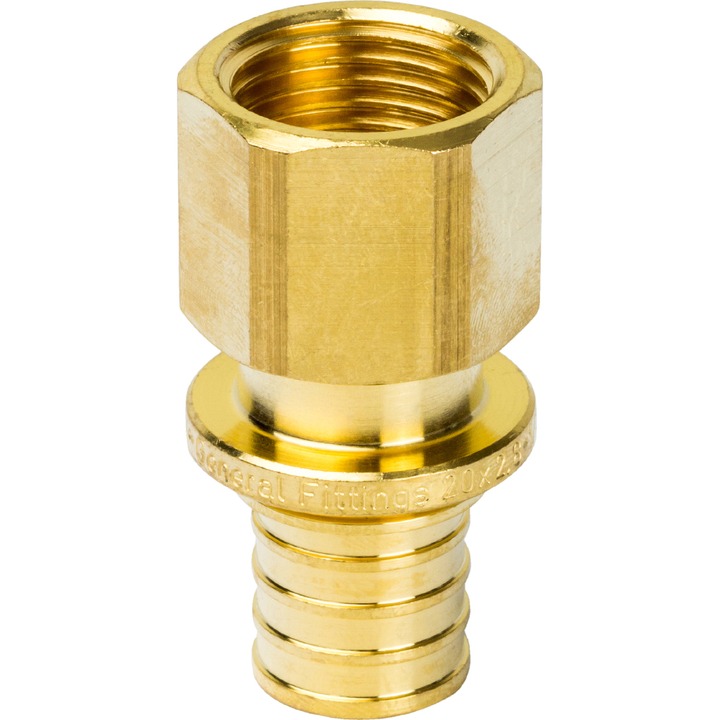 STOUT Переходник с внутренней резьбой 20xG 1/2" для труб из сшитого полиэтилена аксиальный SFA-0020-000020