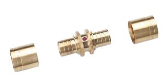 Муфта для PE-X латунь Дн 20 с гильзами SL Rehau 11371881004 Ду 20 мм