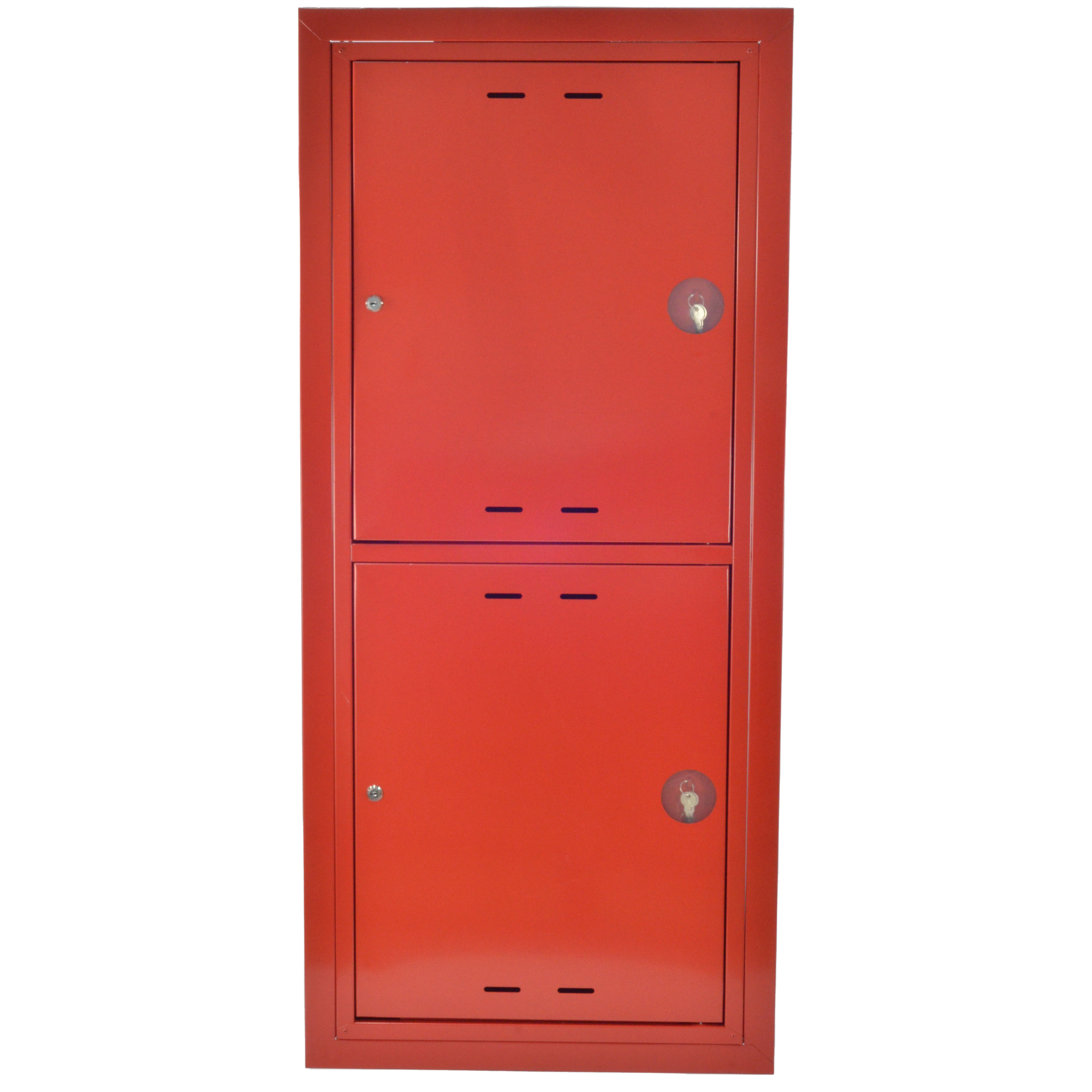 Шкаф пожарный встроенный закрытый ШПК 320 ВЗК универсальный с замком 1325х600х230 красный ФАЭКС 016-1502
