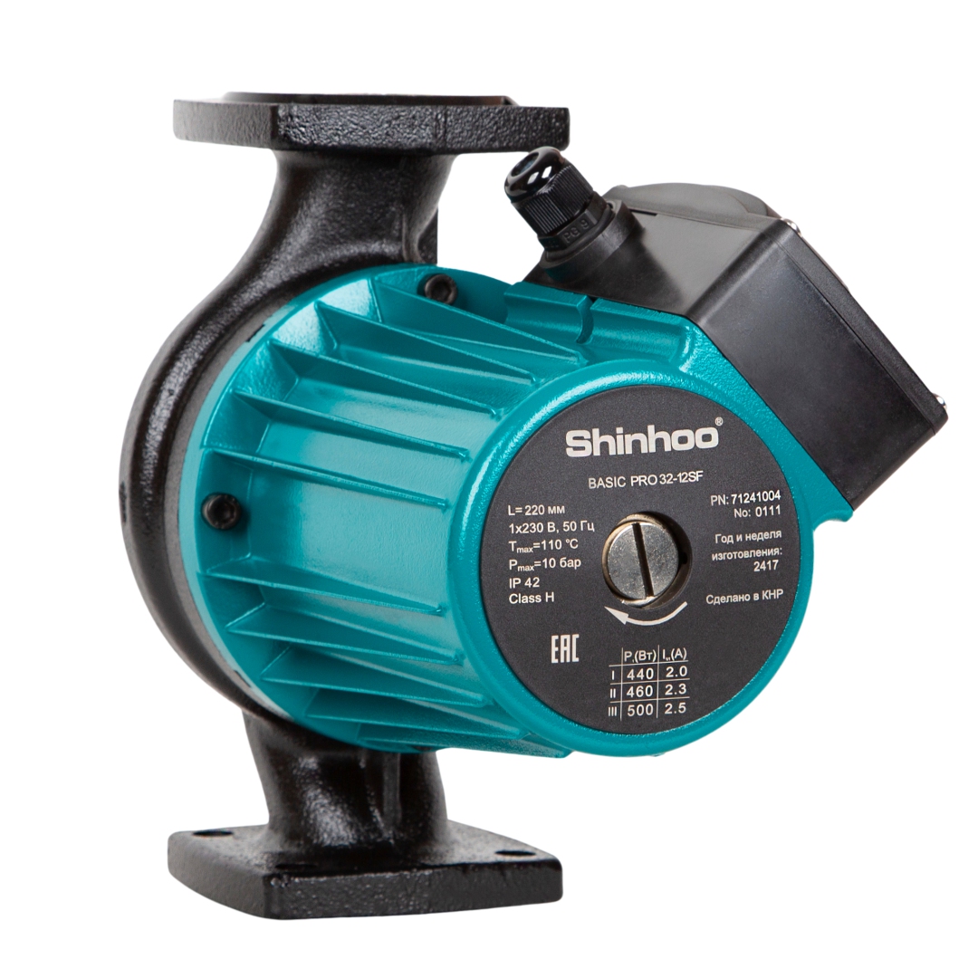 Насос циркуляционный с мокрым ротором BASIC 32-8SF PN6 1х230В/50 Гц Shinhoo 71221001 215-3116