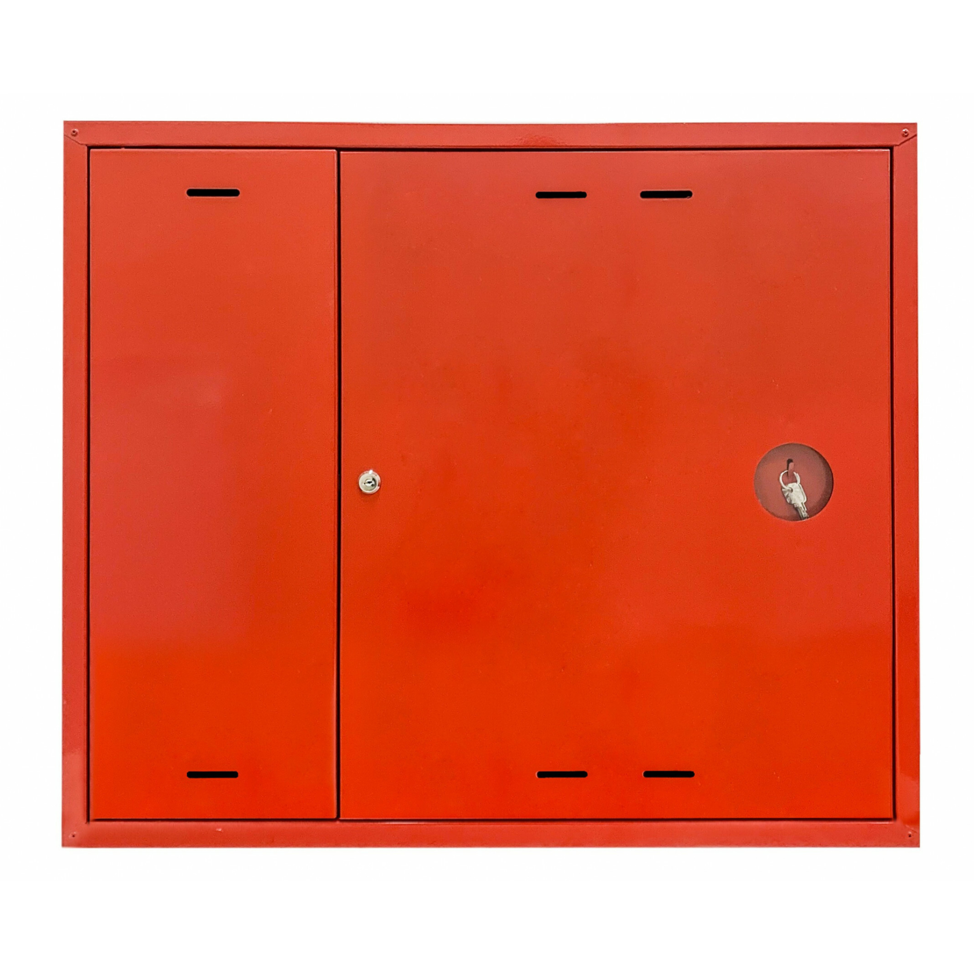 Шкаф пожарный навесной закрытый ШПК 315 НЗК универсальный компакт с замком 510х690х195 красный ФАЭКС 016-1494