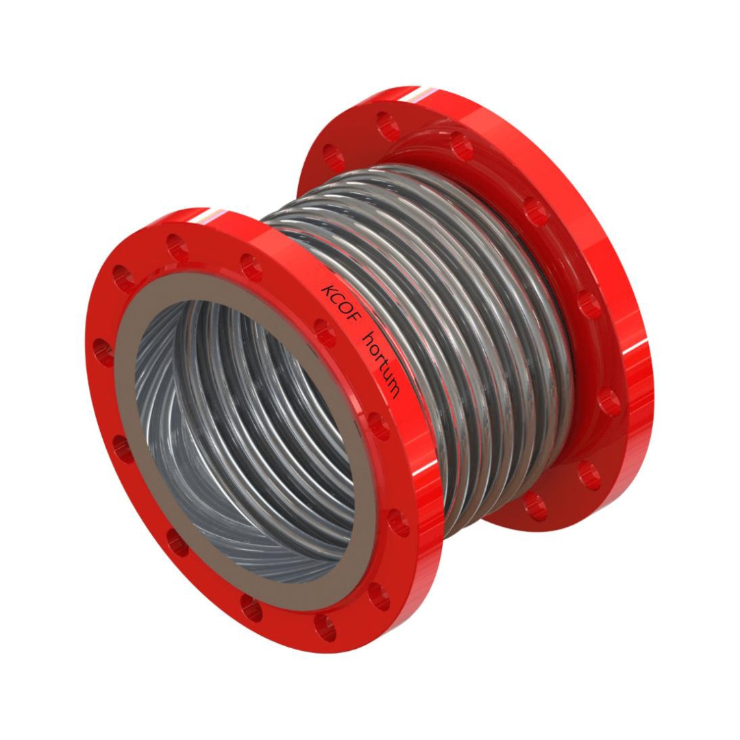 Компенсатор сильфонный осевой многослойный сталь нерж КСОF Ду 65 Ру16 фл поворотный (фл сталь) L=180мм Hortum 0060065-060 сжатие/растяжение 30/30 мм 033-4120