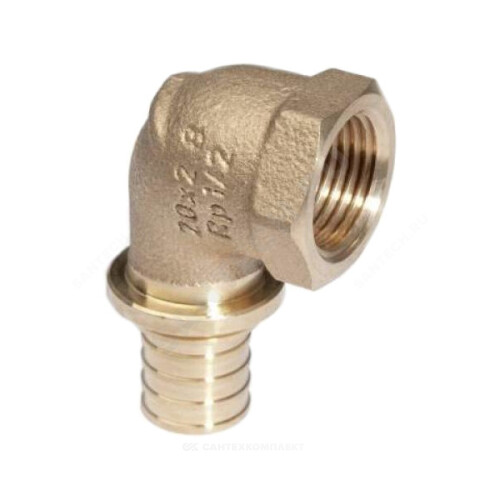 Угольник для PE-X бронза Дн 16х1/2" ВР RAUTITAN RX+ Rehau 14563531001 (13660941001) Ду 16 мм