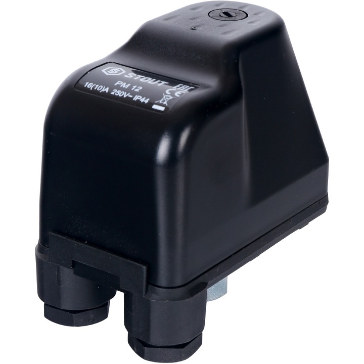 STOUT SCS-0001 Реле давления для водоснабжения PM12G, 3-12 бар,1/4", с накидной гайкой SVC-0011-000032