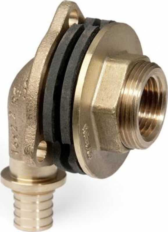 Водорозетка для PE-X бронза Дн 20х1/2" НР L=28мм для ДСП RAUTITAN RX Rehau 13661181001 (139251) Ду 20 мм