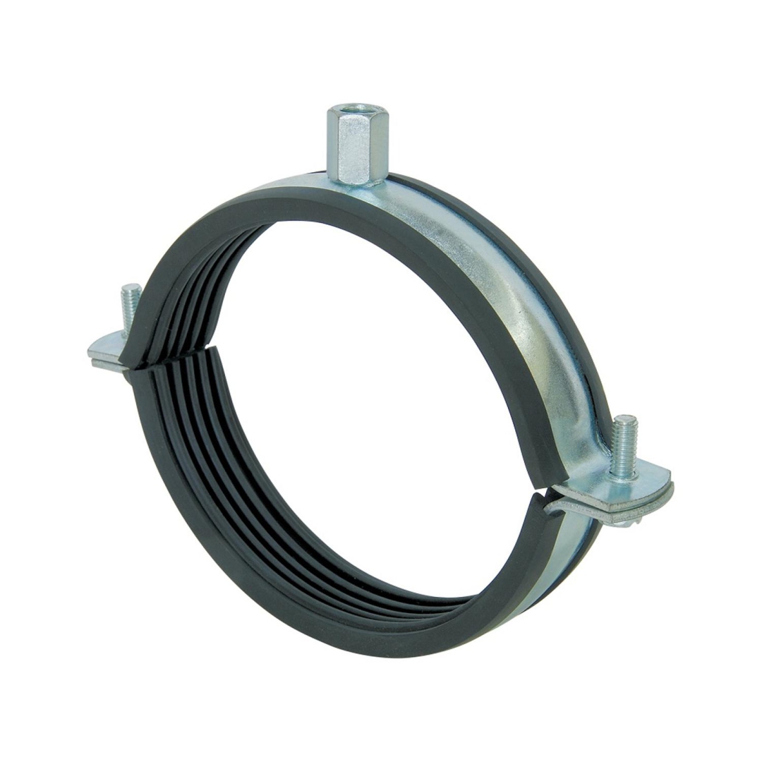 Хомут крепежный сталь оц с резиновой прокладкой Дн 87-92 (3") ±2мм М8 б/к 013-1209