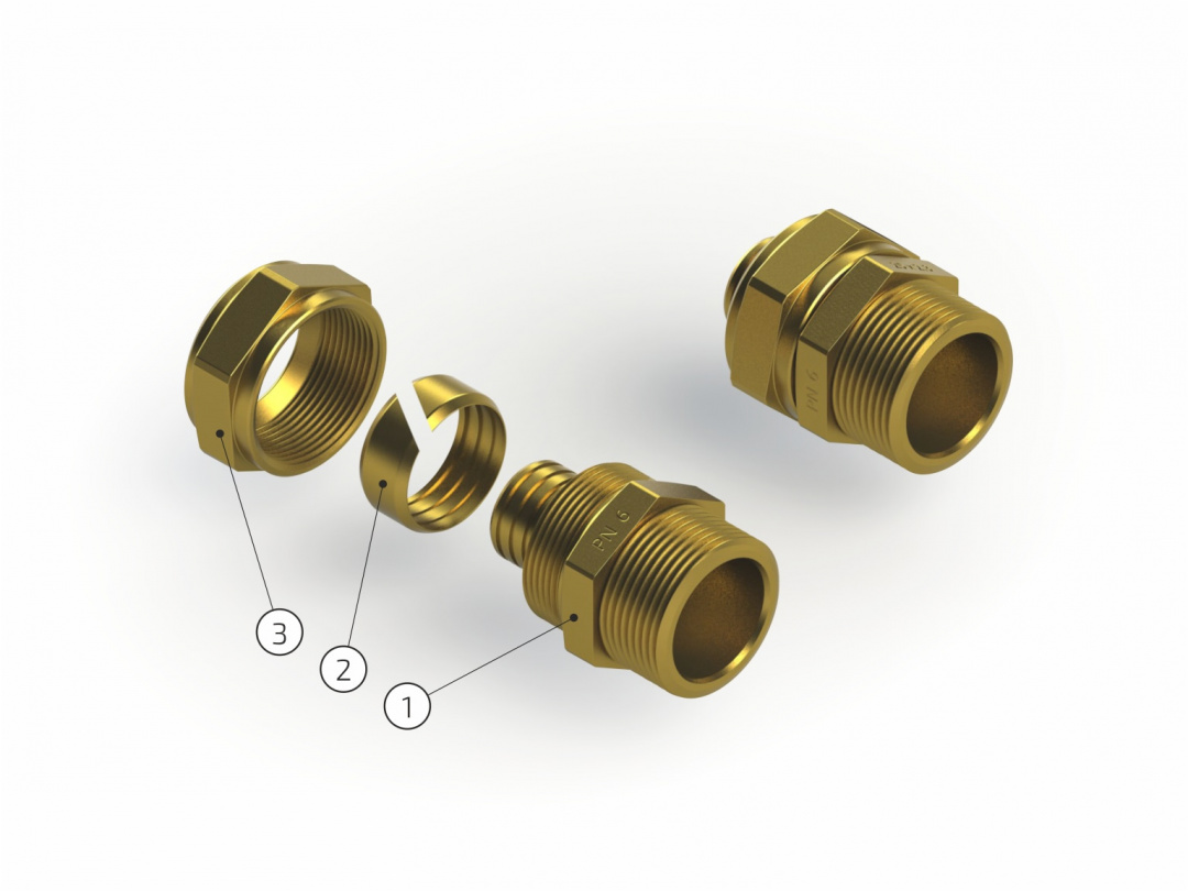 Фитинг компрессионный НР 40х5,5-1 1/4" Изопрофлекс 117-1102