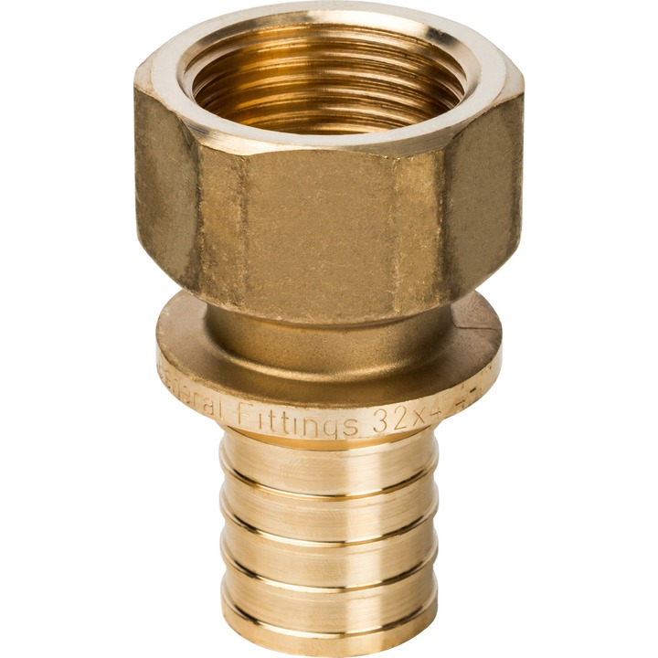 STOUT Переходник с внутренней резьбой 32xG 1" для труб из сшитого полиэтилена аксиальный SFA-0020-000032