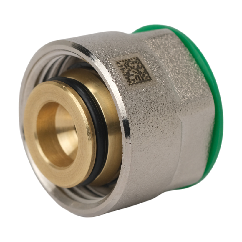 Евроконус для PE-X труб обжим латунь Дн 20х2,9х3/4" с накидной гайкой stabil Рехау 12664623003 129-9829 Ду 20 мм