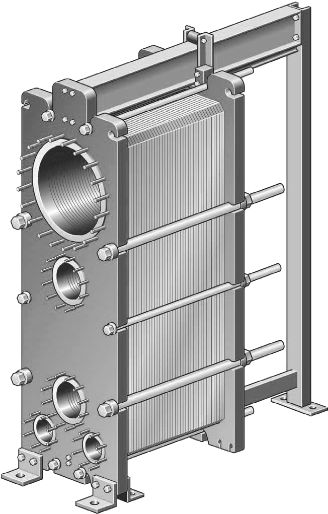 Полусварной пластинчатый конденсатор WhiteNord NalAC400FL Ду 400 / 150 / 100 мм мм