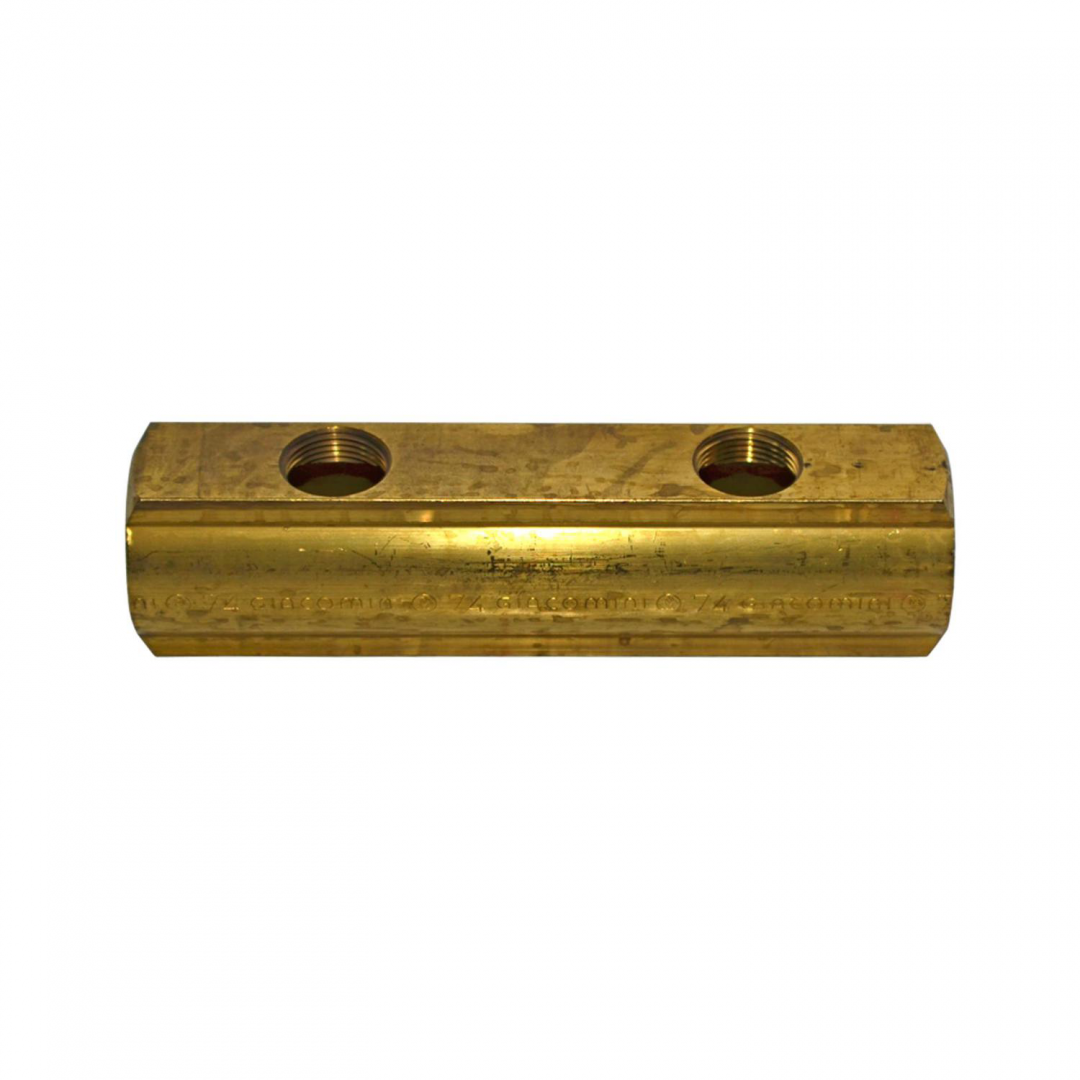 Коллектор латунь 1 1/4" ВР/ВР на 2 вых 3/4" ВР м/о 100мм R582A Giacomini R582AY002 040-0067