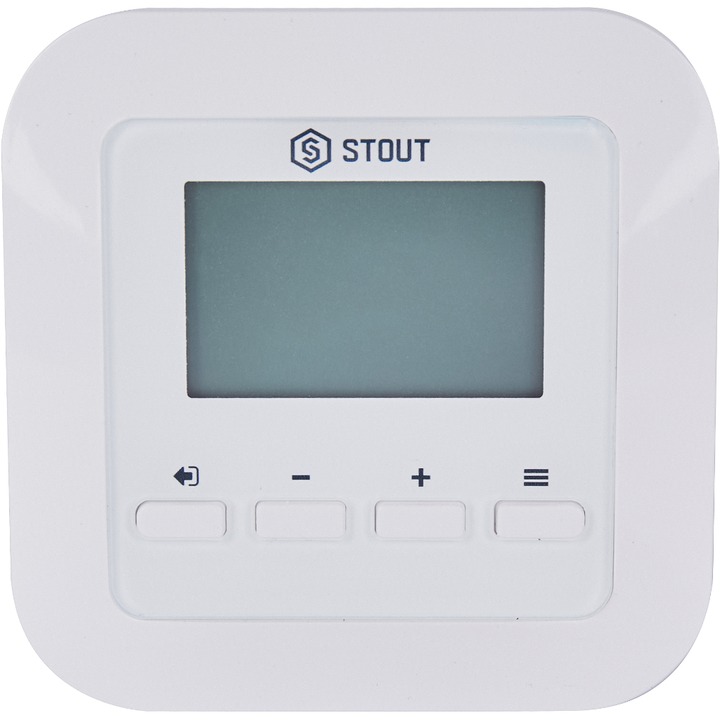 STOUT Проводной комнатный регулятор R-9s, белый STE-0101-008001