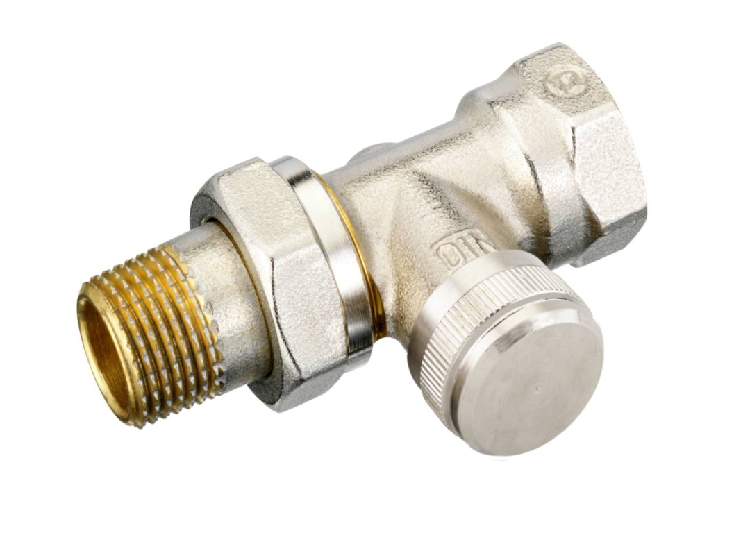 Ридан LV 003L0144R Ду 15 — Клапан запорный прямой никелированный для бокового присоединения к радиатору Ду 15 мм