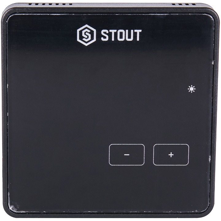 STOUT Беспроводной комнатный регулятор R-8z, черный STE-0101-008013