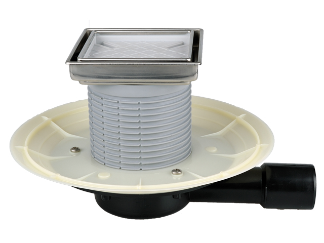 HL 90-3020 Трап с горизонт. выпуском DN40/50, с декоративной решеткой под плитку Ду DN40/50 мм