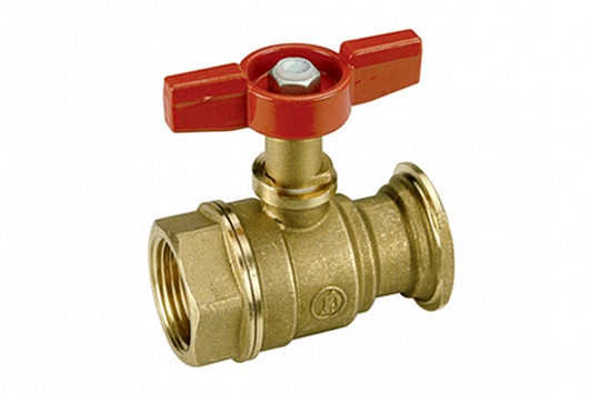 Кран шаровой латунь R285 Ду 32х40 Ру35 ВР/фл бабочка с выводом для насоса Giacomini R285Y002 Ду 32х40 мм