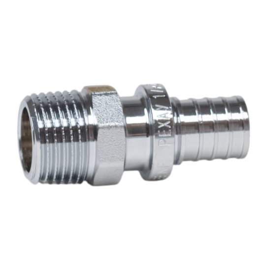 Муфта для PE-X труб аксиальная латунь оц Дн 20х3/4" НР THERM S Рехау 12588273002 129-9945 Ду 20 мм