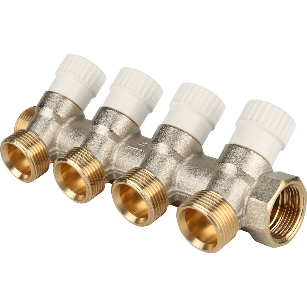 STOUT Коллектор распределительный 3/4", 4 отвода 3/4"ЕК SMB 6851 343404