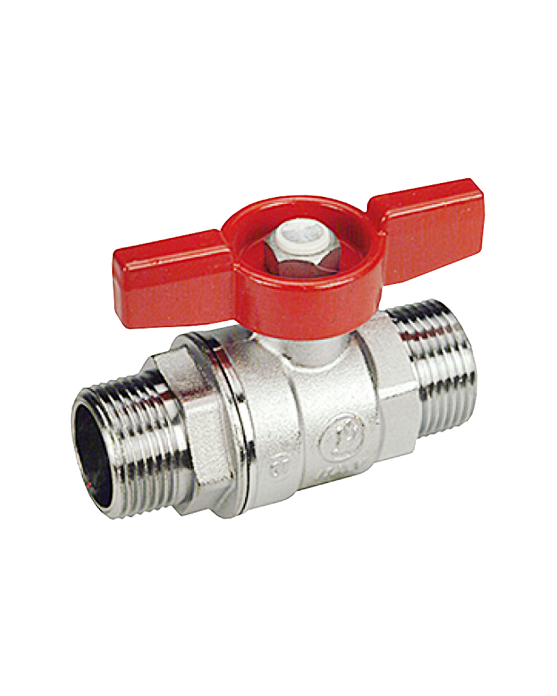 Кран шаровой латунь хром R253D Ду 20 Ру42 НР бабочка Giacomini R253X004 Ду 20 мм