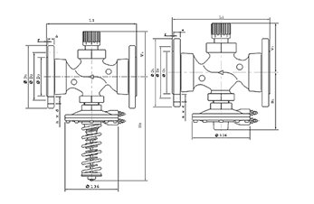 Регулятор дифференциального давления RD122P../F с фланцевым присоединением DN 25