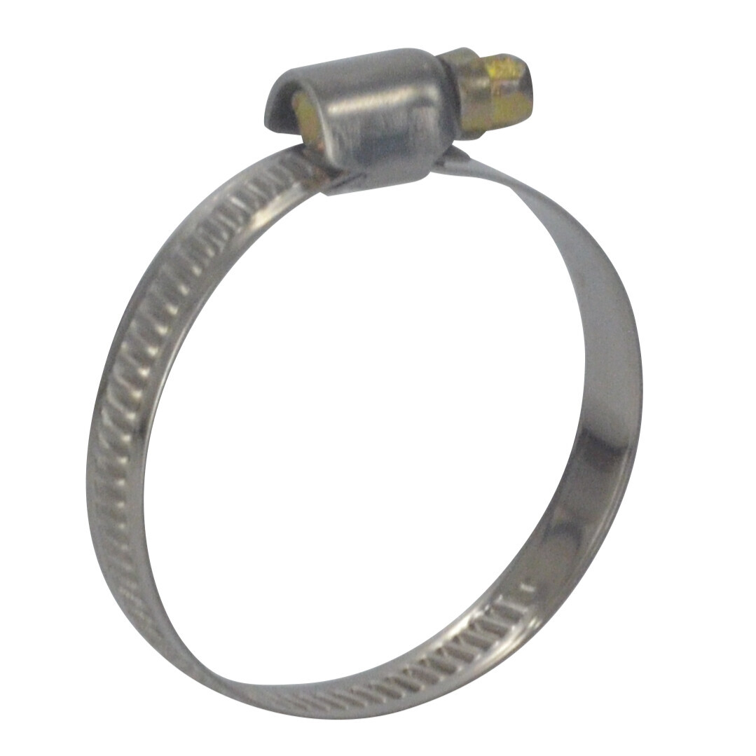 Хомут червячный сталь нерж W2 Дн 140-160 с накатной лентой 018-3203