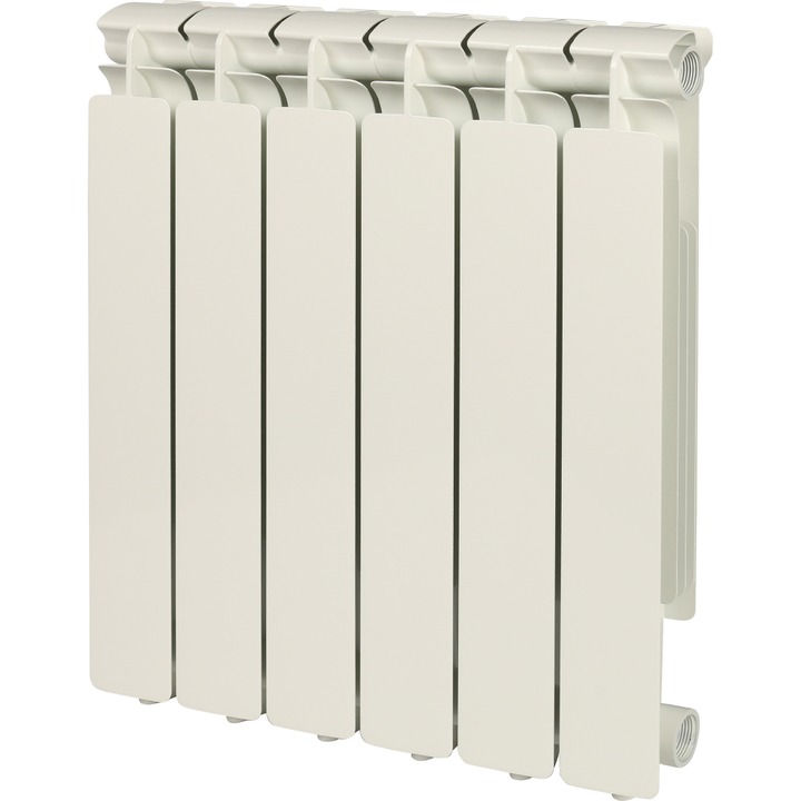 STOUT Bravo 500 6 секций радиатор алюминиевый боковое подключение RAL9010 SHT-0001-003015