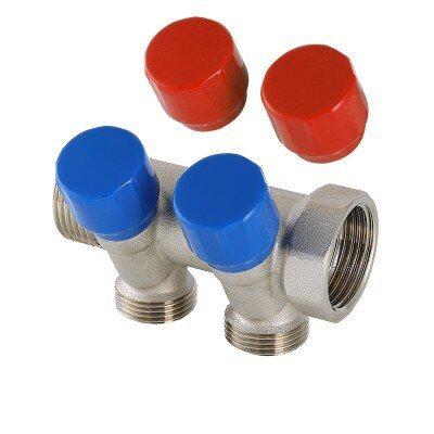 Коллектор с регулирующими вентилями и комплектом ручек VALTEC VTc.560.NE.060502