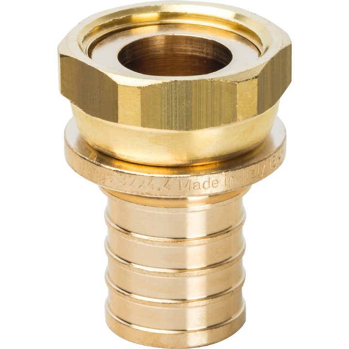 STOUT Переходник с накидной гайкой 32xG 1" для труб из сшитого полиэтилена аксиальный SFA-0020-000032