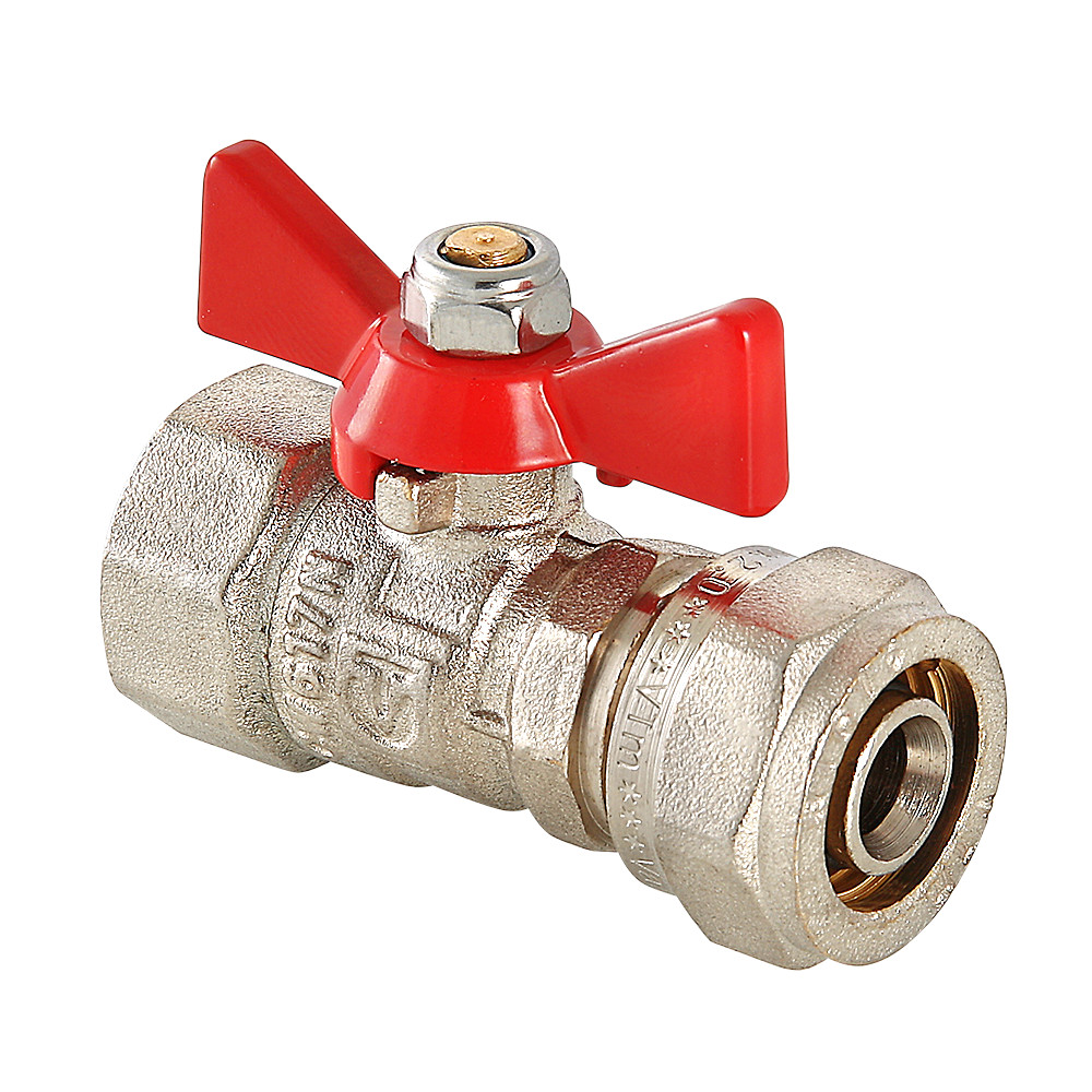 Кран шаровой с обжимным соединением и внутренней резьбой VALTEC VT.342.N.1604