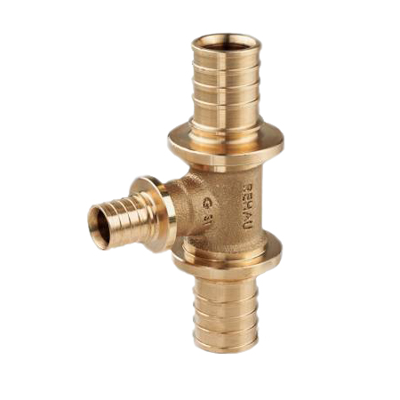 Тройник для PE-X бронза Дн 63 RAUTITAN RX Rehau 13660021001 (11371651001) Ду 63 мм