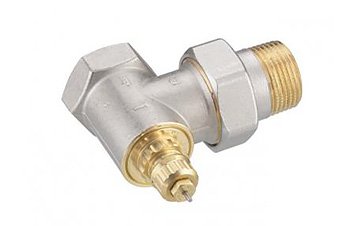 Клапан терморегулирующий радиаторный, Danfoss RA-N 013G1680, угловой никелированный Ду 25 мм