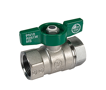 Кран шаровой латунь хром R251W Ду 20 Ру42 ВР бабочка Giacomini R251WX024 Ду 20 мм