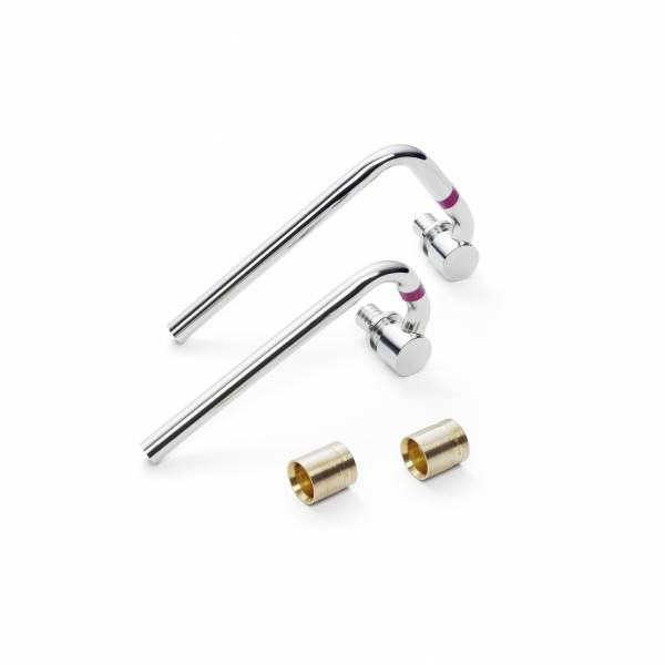 Комплект подключения к радиатору для PE-X Дн 16х12 С-образный прав с гильзами SL Rehau 11372471003 Ду 16 мм