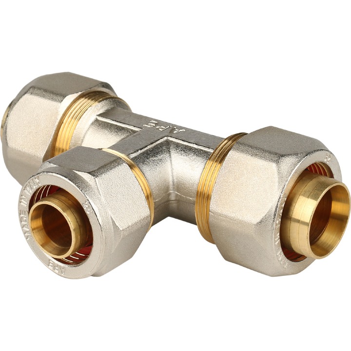 STOUT Тройник переходной 32x26x32 для металлопластиковых труб винтовой SPM-0001-053230