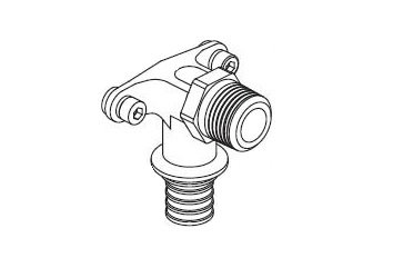 Угольник настенный RAUTITAN MX, с наружной резьбой