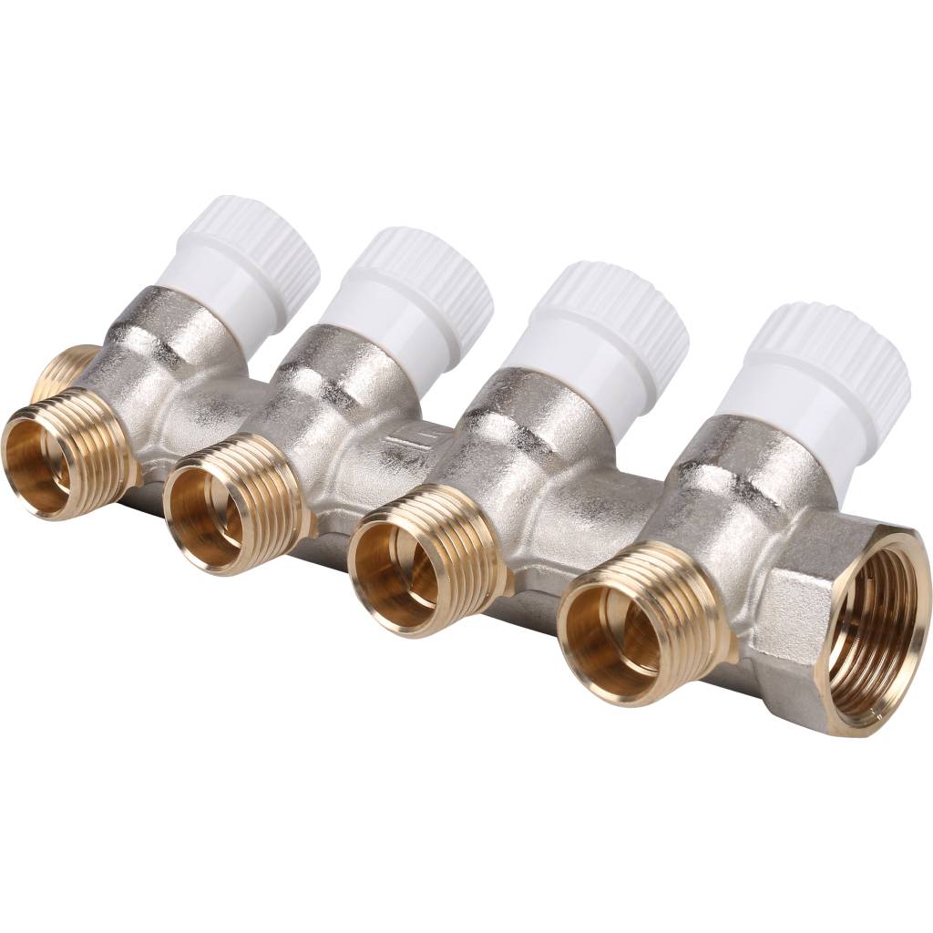 STOUT Коллектор распределительный 3/4", 4 отвода 1/2" SMB 6851 341204