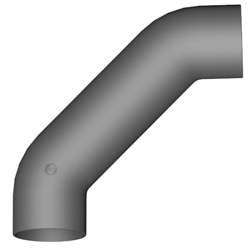 88° Отвод двойной с успокоительным (250 мм) участком S-KML DN 150 20152 Ду 150 мм