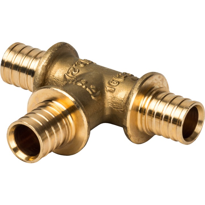 STOUT Тройник равнопроходный 16x16x16 для труб из сшитого полиэтилена аксиальный SPX-0001-001622