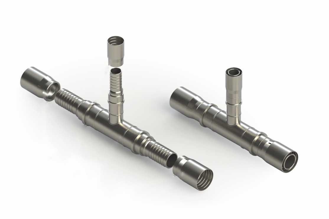 Тройник обжимной нерж. без гильз 140 Изопрофлекс 114-5468