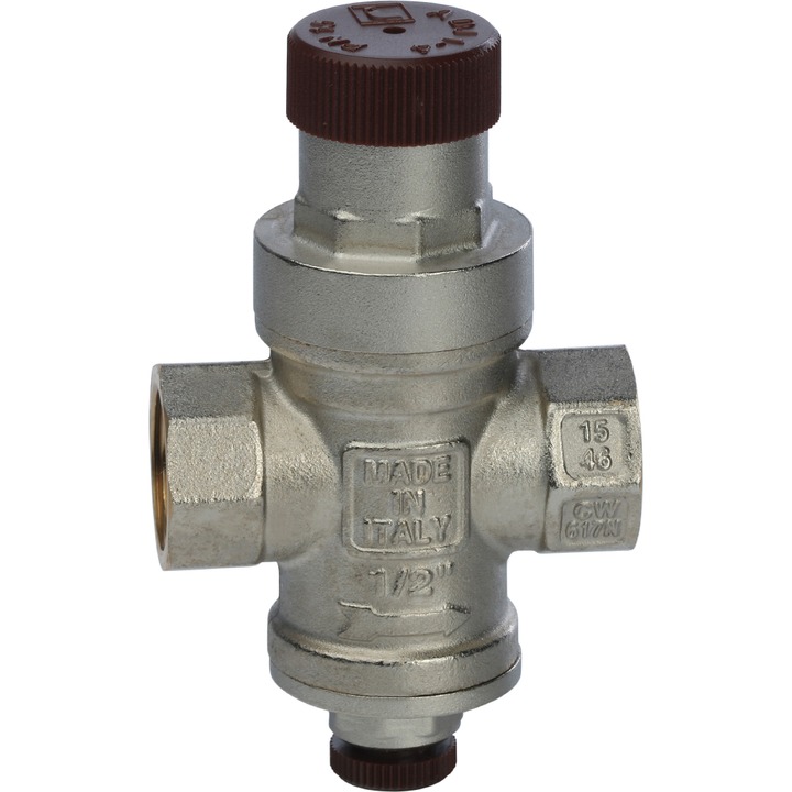 STOUT SVS 1/2 Редуктор давления с давлением на выходе 1…4 бар с подсоединением для манометра 1/4" SVS-0010-000015