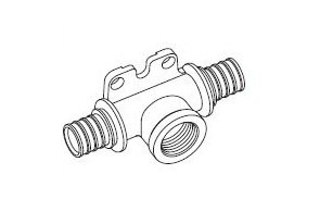 Тройник настенный RAUTITAN МX с внутренней резьбой на боковом проходе