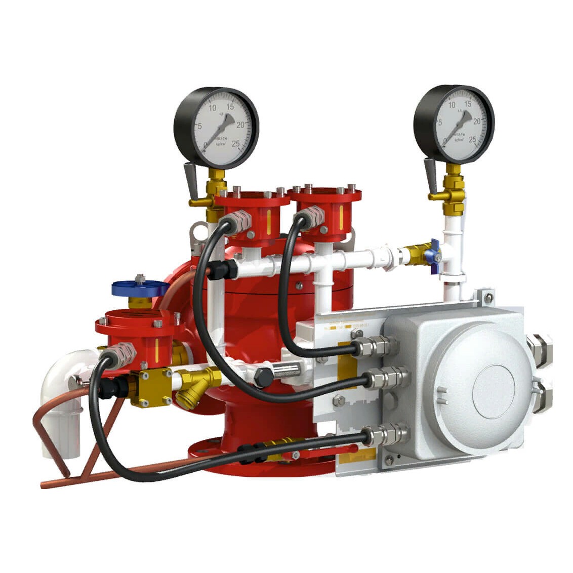 Узел управления дренчерный взрывозащищенный УУ-Д100/1,6(Р,Э24,Г0,07)-ВФ.У3.1(вариант с отводом и СУЖ) Спецавтоматика 00000016776 016-2602