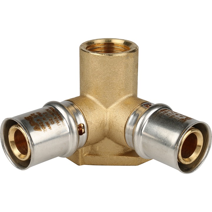 STOUT Тройник настенный с креплением 1/2"х20 для металлопластиковых труб прессовой SPM-0002-102020