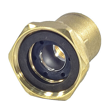 Соединение для подключения насоса латунь 1"x1 1/2" ВР с шаровым краном R252 Giacomini R252Y001 127-2031 Ду 1"х1 1/2" мм