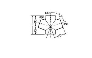 Чугунная крестовина 70 градусов SML