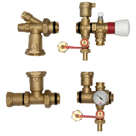 Комплект арматуры для коллекторной группы R553D/R553F латунь R557K Giacomini R557KY001 129-7478