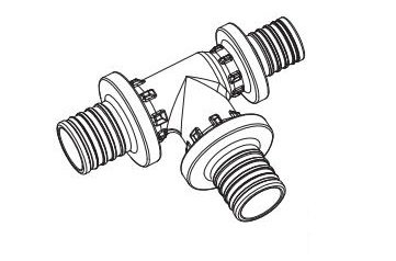 Тройник RAUTITAN PX c уменьшенным торцевым проходом