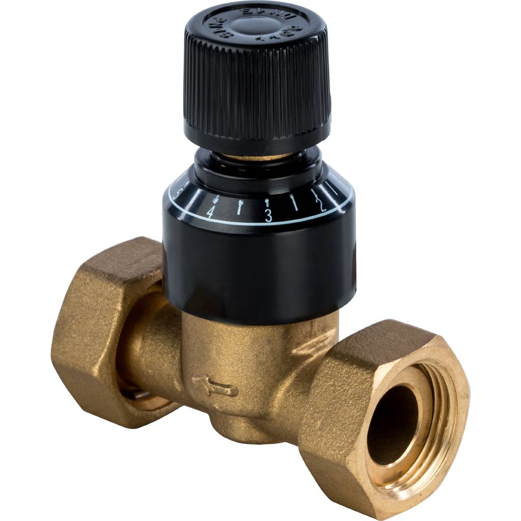 STOUT Дифференциальный клапан балансирования by-pass G 3/4)4 соединение (0,2 - 2,5) SDG-0019-000005 Ду 20 мм