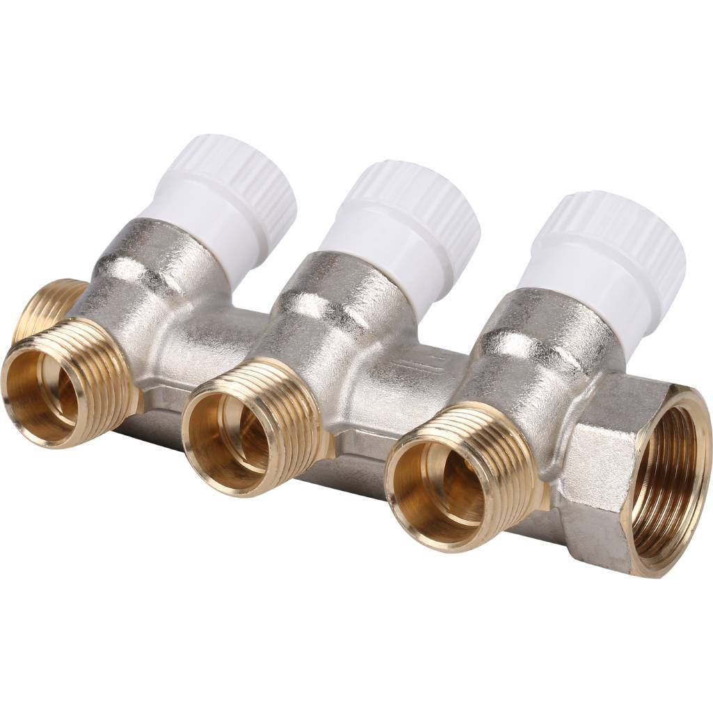 STOUT Коллектор распределительный 3/4", 3 отвода 1/2" SMB 6851 341203